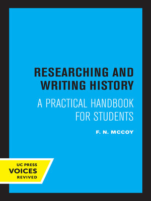 cover image of Researching and Writing in History